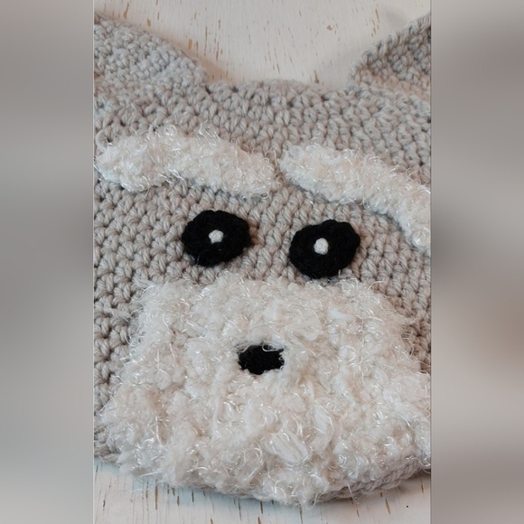 Dog Adult Handmade Beanie Crochet Stocking Hat Animal Winter Warm Cozy - Picture 3 of 6